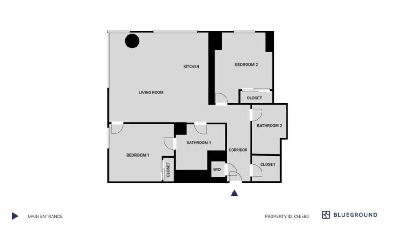 Apartment Near North 2br W Roof Gym Nr Red Line Chi-580