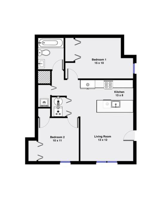 1 On Southport 4 Queen Beds Apartment