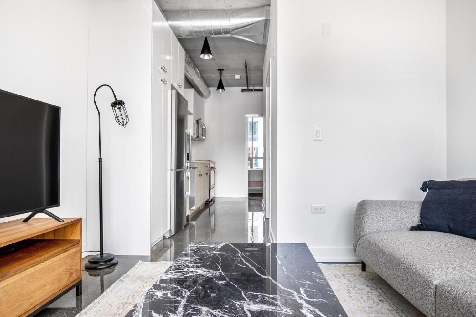 River N 1br W Gym Pool Nr L Stop Chi-359 Apartment *